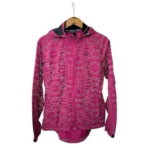 SUGOi | Women's Raspberry Pink Zip Front Reflective Zap Run Hooded Jacket Size M